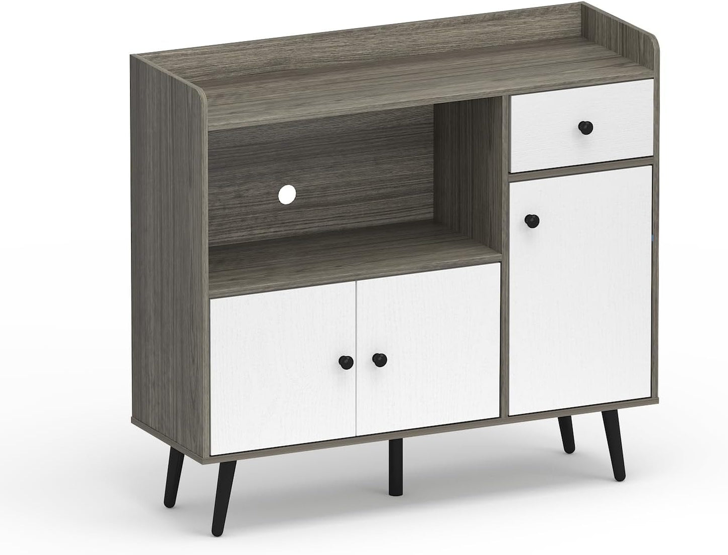 Mueble Multiusos Moderno – Cocina, Sala o Recámara, con Cajones y Puertas, Estilo Elegante, 90x30x83 cm