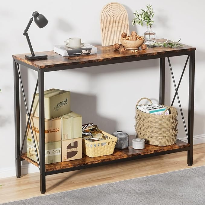 Credenza Recibidor Moderno – Mueble Vintage con Particiones Dobles, Estilo Madera, 102x30x70.5 cm