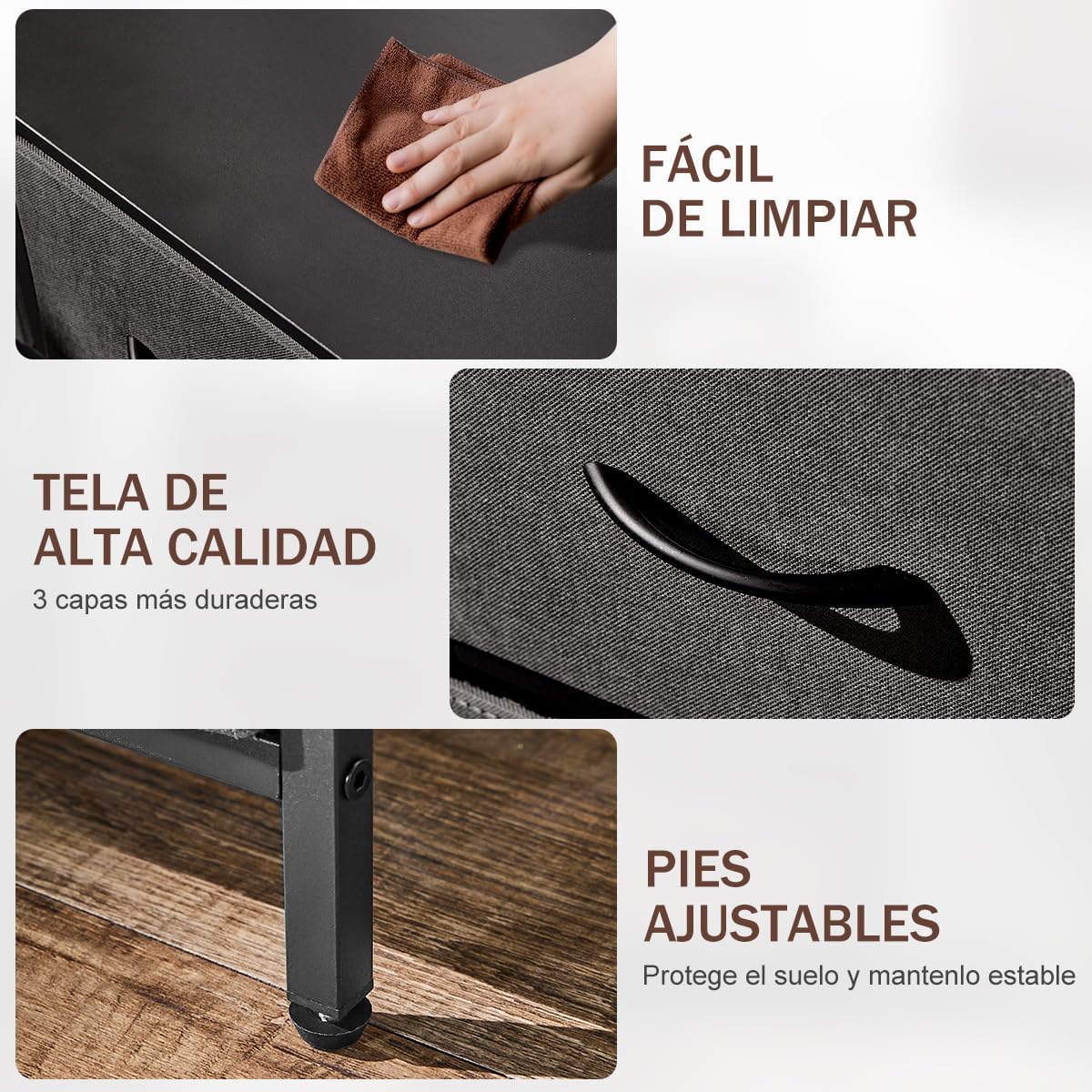 cajonera para recamara, Comoda cajonera para recamara, cajonera de Madera cajonera para Ropa, 5 espaciosos cajones, 83.06 * 28.96 * 74.17cm Negro