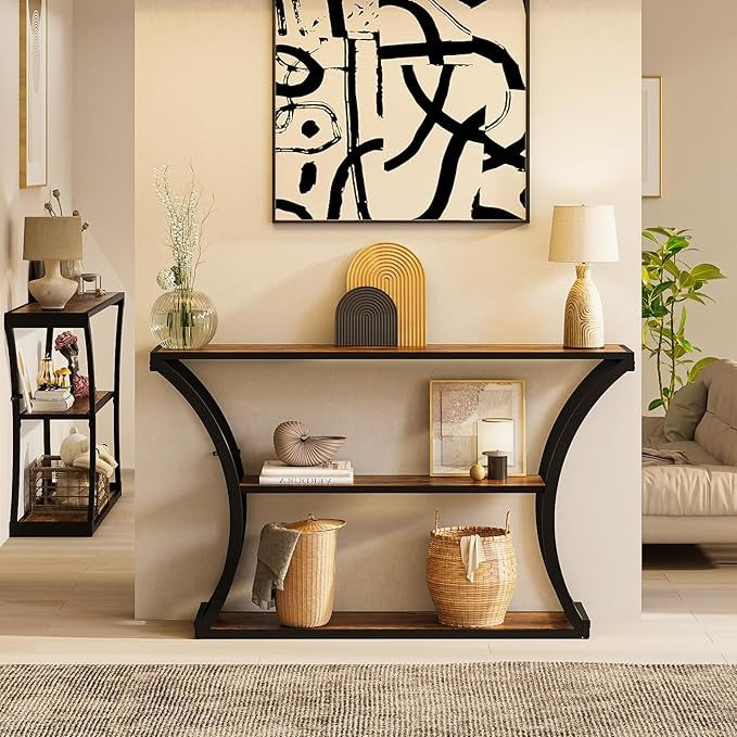 Simple Wisdom Credenza 120CM – Mesa de Entrada Minimalista con 2 Cajones, Ideal para Recibidor, Pasillos y Salones