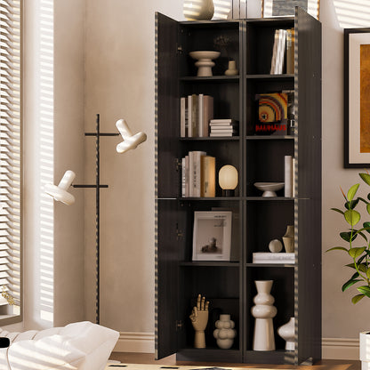 Gabinete Alto y Estrecho Multiusos con Puertas – 5 Compartimentos