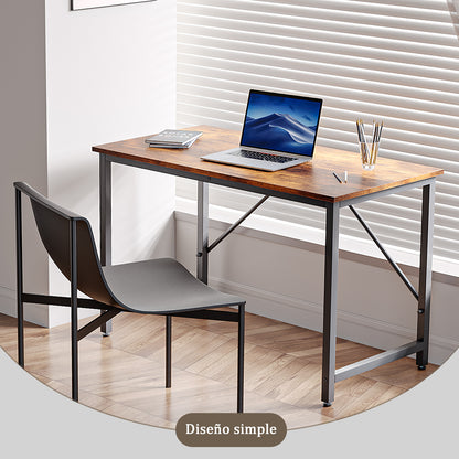Escritorio Minimalista,Fácil de armar Escritorio Gamer,Escritorio para computadora de Color Retro de 120 * 60 CM Que Puede Transportar Pantallas duales.