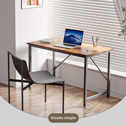 Escritorio Minimalista,Fácil de armar Escritorio Gamer,Escritorio para computadora de Color Retro de 120 * 60 CM Que Puede Transportar Pantallas duales.