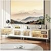 Mueble para TV Simple Wisdom 2M – Centro de Entretenimiento con Luz LED y Regleta, para Televisores de 65-85”, con 6 Espacios de Almacenamiento y Madera de Alta Gama