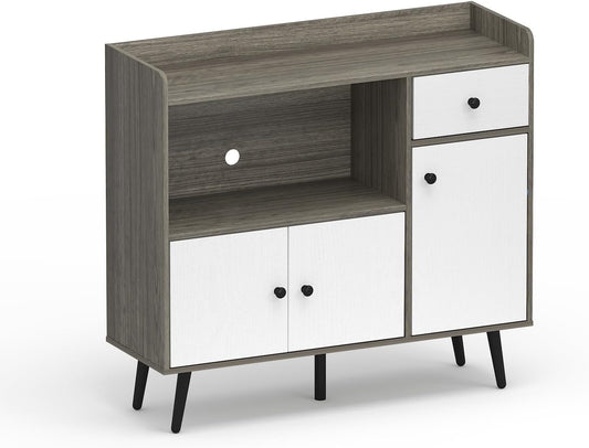 Mueble Multiusos Moderno – Cocina, Sala o Recámara, con Cajones y Puertas, Estilo Elegante, 90x30x83 cm