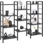 Librero Grande Minimalista 3 Anchos x 4 Alturas – 11 Estantes Abiertos, Organizador y Estantería de Madera 158×26×140CM