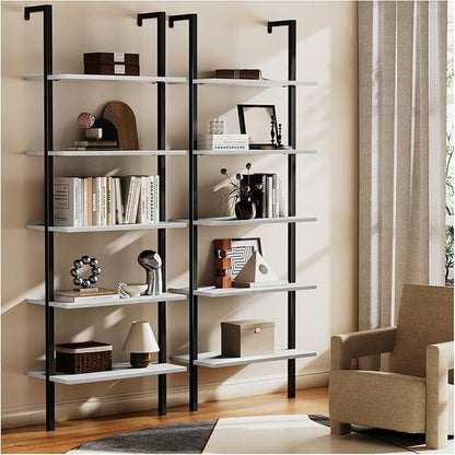 Librero de Pared de 5 Niveles – Estante Organizador Minimalista para Sala, Oficina y Recámara