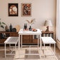 Juego de Comedor 4 Personas con Mesa 110x60 cm y 4 Sillas | Ideal para Espacios Pequeños, Fácil de Limpiar y Montar