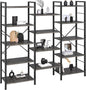 Librero Grande de 3 Columnas y 5 Niveles | Estantería de Madera Minimalista con 14 Compartimentos Abiertos – Organizador Moderno para Sala u Oficina (158×26×170 cm)