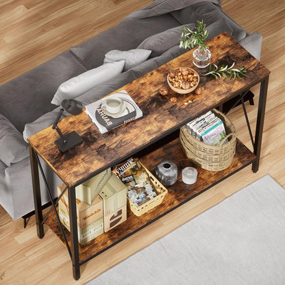 Credenza recibidor con particiones Dobles,Estilo Moderno de Madera Color Vintage Recibidor de Entrada Mueble,Mesa recibidor tamaño 102 * 30 * 70.5(CM)