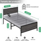 Base de Cama Matrimonial con Cabecera y Pie – Estructura Metálica Resistente con Lamas de Soporte | Diseño Simple y Moderno para Dormitorio