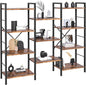 Librero Grande Minimalista 3 Anchos x 4 Alturas – 11 Estantes Abiertos, Organizador y Estantería de Madera 158×26×140CM