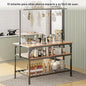 Mueble de Cocina 3 Niveles – Isla de Cocina con Tablero de Madera, 10 Ganchos, Agarradera y Fácil de Montar (120x60 cm)