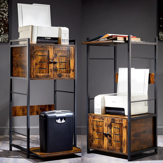 Large Printer Stand(20"x 16"x 43"inches)，3 Tier Printer Stand with Storage,Printer Table for Home Office