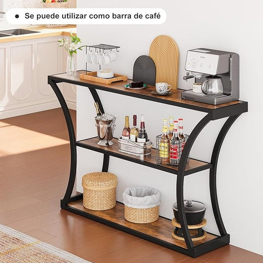 Simple Wisdom Credenza 120CM – Mesa de Entrada Minimalista con 2 Cajones, Ideal para Recibidor, Pasillos y Salones