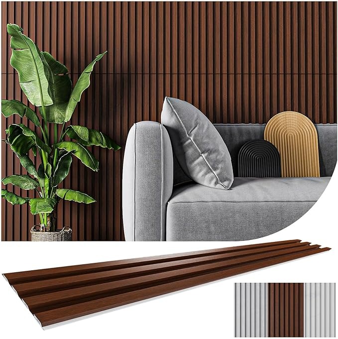 Paneles Decorativos 3D en PVC Lambrín – 12 Piezas (2㎡), Ideal para Paredes de Hogar y Oficina