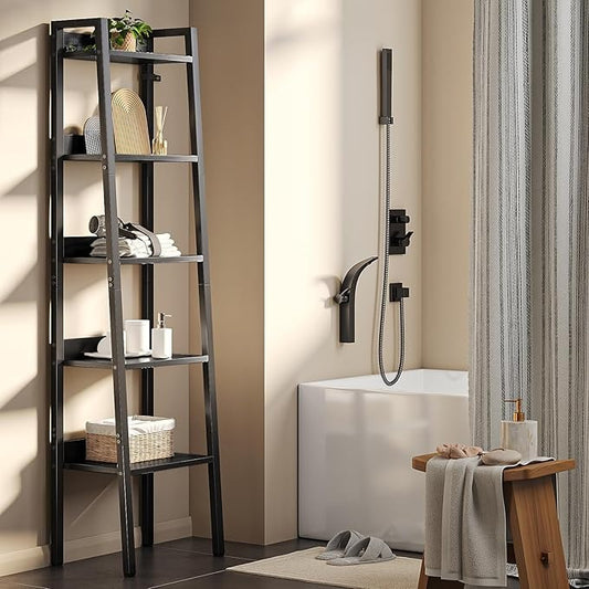 Librero Trapezoidal de 5 Capas – Estante Organizador Minimalista Multiusos para Sala, Oficina, Dormitorio y Cocina