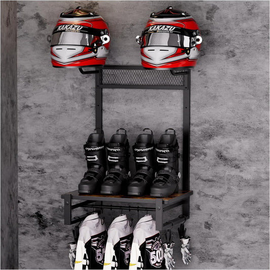 Soporte de Pared para Casco, Portacasco de Motocicleta, Tipo Exhibición (Pequeño)
