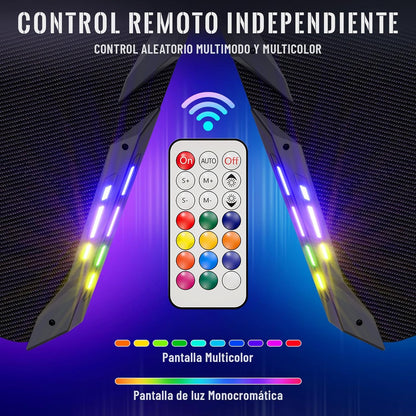 Escritorio Gamer, Escritorio para Computadora, Escritorios de Fibra con Control Remoto Eléctrico Lámpara RGB/Portavasos/Gancho para Auriculares/Hebilla de Gestión de Cables. (100CM*60CM)