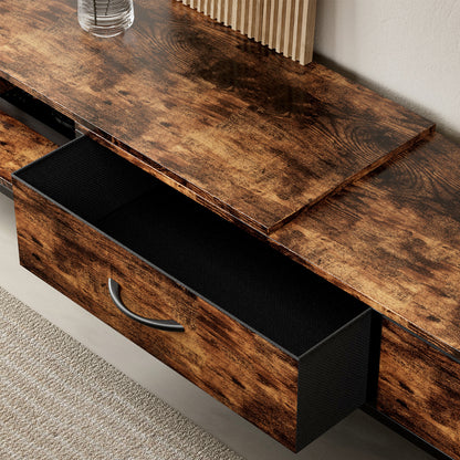 SIMPLE HOGAR Mueble para TV,Centro de Entretenimiento para TV,Longitud Ajustable del Mueble de TV (Modelo telescópico)