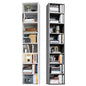 Biblioteca Alta 8 Niveles 180cm – Estantería Minimalista de Madera con Soporte de Pared, Ideal para Sala, Cocina y Baño