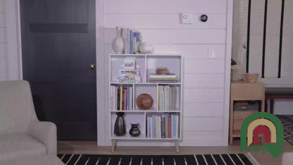 Cube Librero, 3 Capas 7 Celdas Estante Organizador con Patas, Librero Organizador Grande, Librero Minimalista Adecuado para Dormitorio, Sala de Estar, Oficina Esperar