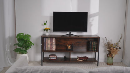 120 CM Grande Mesa para TV,Mueble de TV Abierto de 2 Niveles,Apto para Salón y Dormitorio,El Tamaño es 120 CM × 30 CM × 63 CM.
